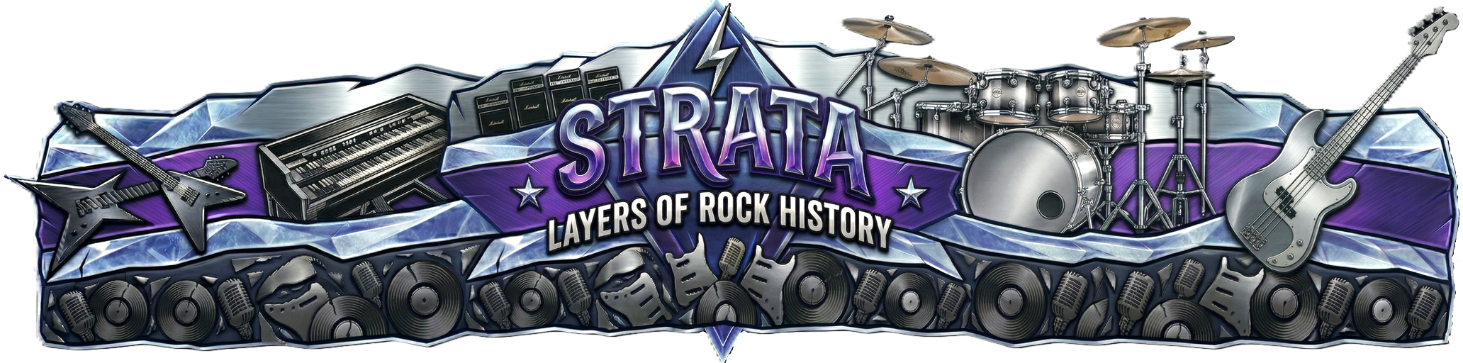 STRATA Layers of Rock History Logo